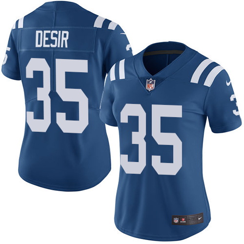 Indianapolis Colts #35 Limited Pierre Desir Royal Blue Nike NFL Home Women Vapor Untouchable jerseys